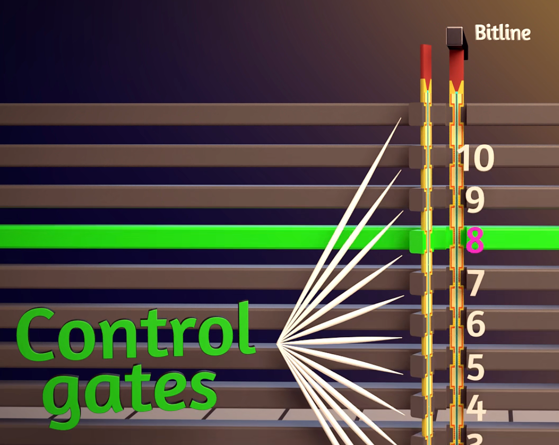 control gate & bitline