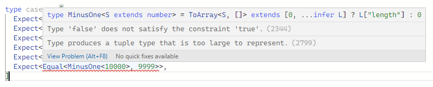 Type produces a tuple type that is too large to represent.